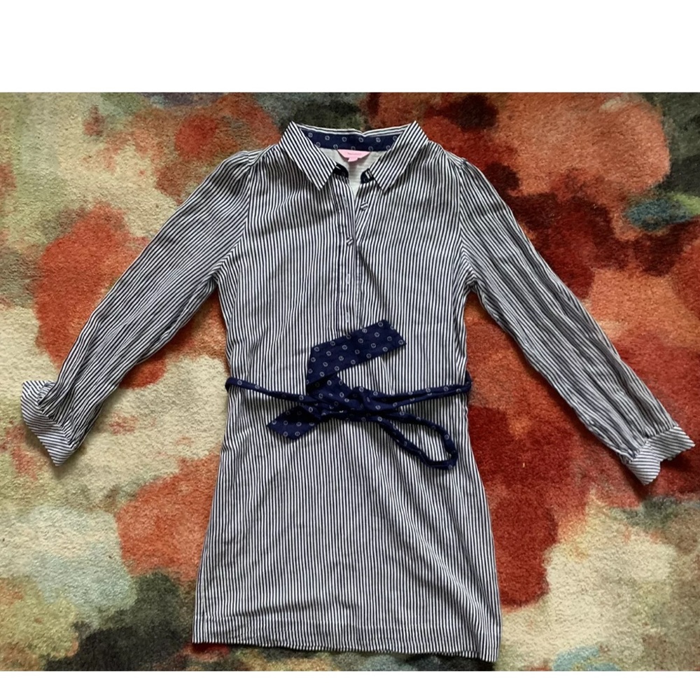 Lilly Pulitzer David Railroad Striped Belted Dress - Picture 2 of 9